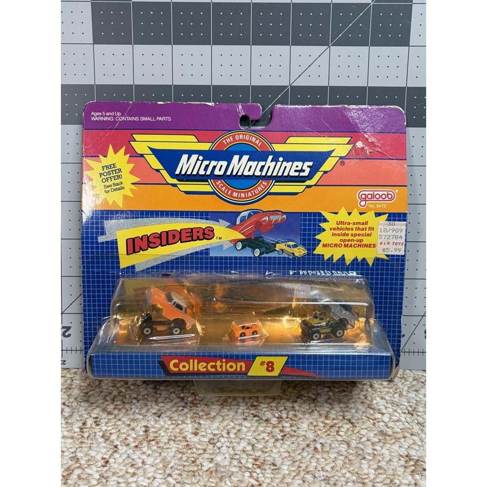 Vintage 1989 Galoob Micro Machines Insiders Collection #8 New in Package!